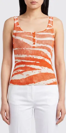 Blumarine Top zebrato in cotone