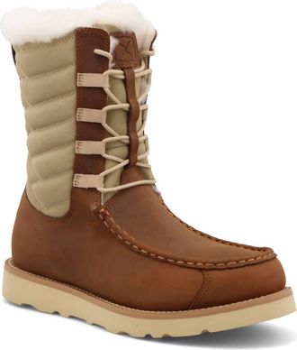 Twisted X Boots Womens Wedge Sole Boot In Tan Oiled Saddle