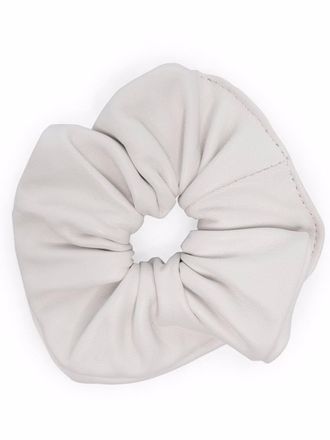 Manokhi Leren scrunchie - Wit