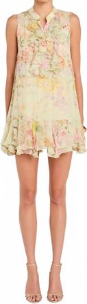 Amanda Uprichard Glorianna Dress In Endive Multi