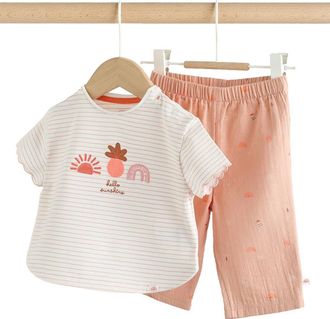 Next Hello Sunshine T-Shirt & Pants Set in Neutral at Nordstrom, Size Newborn