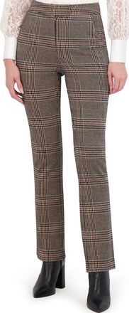 Ookie & Lala Plaid Knit Mini Bootcut Pants in Black/Brown at Nordstrom Rack, Size X-Small