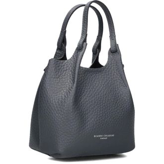 Gianni Chiarini Tassen, Dames, Grijs, ONE Size, Wol, Zwarte Schoudertas DUA 9718