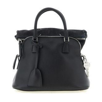 Maison Margiela Handtas met ritsdetail - Dames - Tassen - Zwart - Maat: ONE Size Leer