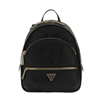 Guess Backpacks, female, Black, Size: ONE SIZE Rucksack with Zip and Multiple Pockets