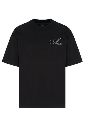 Amiri CRYST SCRIPT LOGO LJ SKATE TEE Size: XXL, colour: BLACK