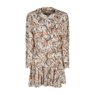 Isabel Marant Vestido Thayra con Cuello Asim&eacute;trico - Dresses - Mujer - Beige - 2XS