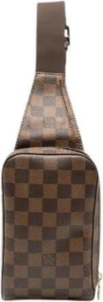 Louis Vuitton Pre-owned Cross Body Bags, female, Brown, Size: ONE SIZE Pre-owned Damier Geronimos waist bag