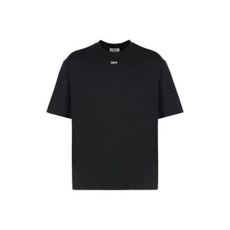 Off-white Black Cotton Mens T-Shirt