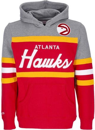 Mitchell & Ness NBA Headcoach Hoodie Scarlet - Heren - Hoodies - Rood - S - Katoen - Hoodies & sweatvesten