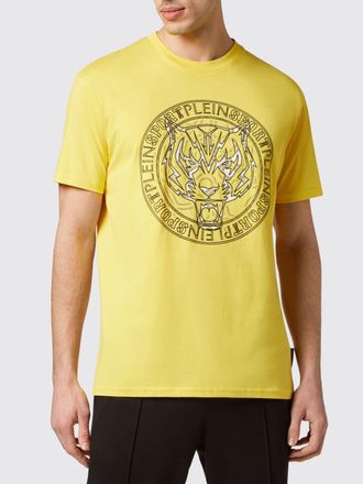 Plein Sport T-shirt in cotone con stampa logo grafica a contrasto