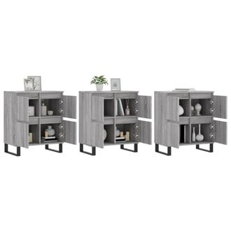 Berkfield Home Sideboards 3 pcs Grey Sonoma Engineered Wood