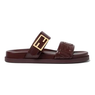 Fendi Feel Sandals - female - Fendi - Sliders - Red - 4 UK - Shoes