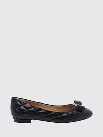 Ferragamo Varina Quilted Nappa Ballet Pumps with Bow