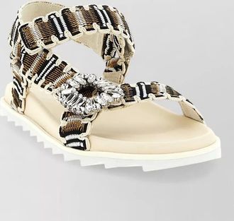 Roger Vivier slidy viv trek sandals adjustable strap