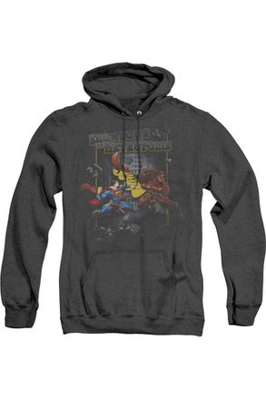 Gildan Superman Showdown Adult Heather Hoodie / Hooded Sweatshirt