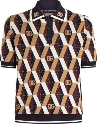 Dolce & Gabbana Polo in seta elasticizzata - Toni neutri