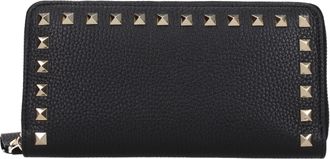 Valentino Garavani Portafogli Rockstud Donna Pelle Nero
