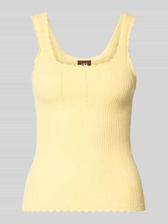 Jack & Jones Tanktop in Pointelle-Strick mit Karree-Ausschnitt Modell GIANNA in Hellgelb, Gr&ouml;&szlig;e XL