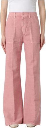 Dondup Wijde Broek - Dames - Broeken - Roze - Maat: W29 Katoen
