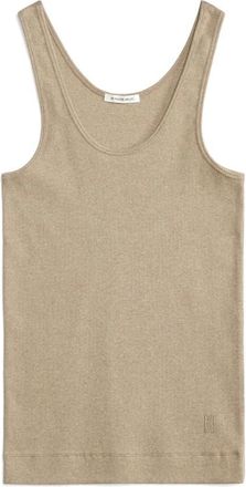 By Malene Birger Beige Anisa Tank Top - Dames - Tops zonder mouwen - Beige - XL - Katoen - Tops