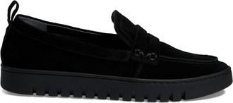 Vionic Womens Uptown Penny Loafer In Black Suede
