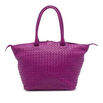 Bottega Veneta Pre-owned Woven Leather Tote - Pre-owned - Mujer - P&uacute;rpura - ONE SIZE