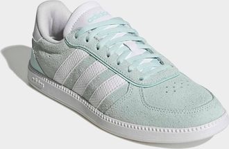 adidas Sneaker ADIDAS SPORTSWEAR BREAKNET SLEEK, Damen, Gr. 38,5, halo mint, cloud wei&szlig;, cloud wei&szlig;, Leder, Synthetik, Schuhe Sneaker