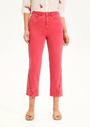 FDJ Suzanne Straight Crop Pants In Rouge