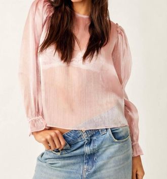 Free People Freya Frost Top In Pink