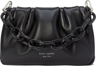 Kate Spade New York souffle smooth leather crossbody in Black at Nordstrom