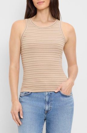 Michael Stars Carolie Ribbed Tank in Macadamia at Nordstrom, Size X-Small