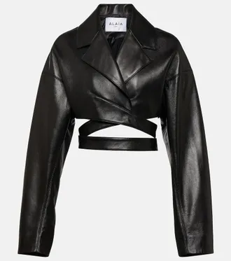 Alaia Cropped leather jacket