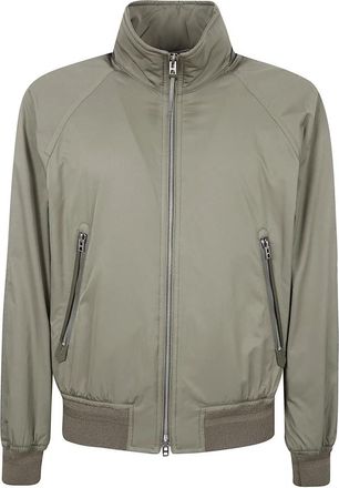 Tom Ford Blouson met kasjmier voering - Heren - Bomber jackets - Groen - M - Kasjmier - Jassen