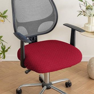 OEM Coprisedie Elasticizzati In 2 Pezzi Per Sedie Da Ufficio, In Tessuto Jacquard, Copricuscini Per Sedie Da Computer, Con Cinghie, Lavabili, Per La Decor