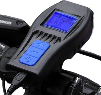 OEM Ciclocomputador Con Veloc&iacute;metro, Luz Y Bocina Para Bicicleta - Ciclismo Seguro - Funci&oacute;n 3 En 1 - 10,8 X 9,8 X 6,8 Cm - Zafiro
