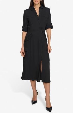 DKNY Cargo Midi Dress in Black at Nordstrom, Size Xx-Small
