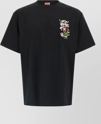 Kenzo cotton oversized embroidered t-shirt