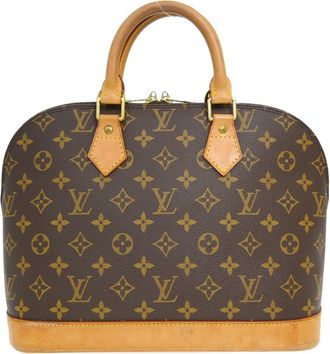Louis Vuitton Alma Handbag Monogram Canvas Brown Canvas Handbag (Pre-Owned)