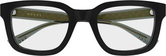 Gucci Glasses, unisex, Black, Size: 52 MM Optical Frame