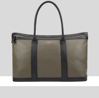 Paul Costelloe Mens Mahi Leather Holdall Bag - Grey - One Size