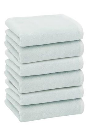 Linum Home Textiles 6-Pack Ediree Cotton Hand Towel Set in Aqua at Nordstrom Rack