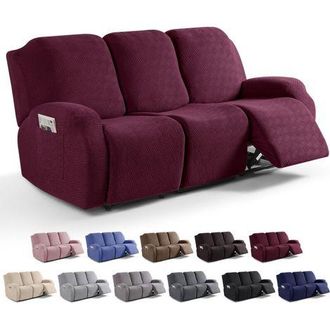 OEM Funda Para Sof&aacute; Reclinable Color Burdeos, Funda Para Sof&aacute; Reclinable De 3 Plazas, Color Oscuro