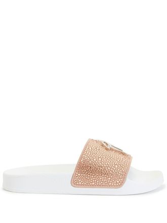 Giuseppe Zanotti Sandali slides Brett con decorazione - Rosa