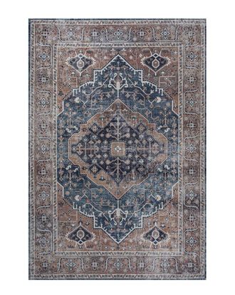 Jonathan Y Designs Jonathan Y Alacati Ogee Medallion Machine-Washable Chenille Rug
