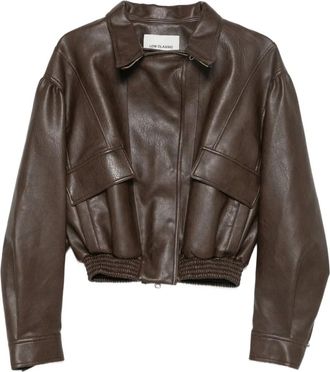 Low Classic Bomber con colletto - Marrone