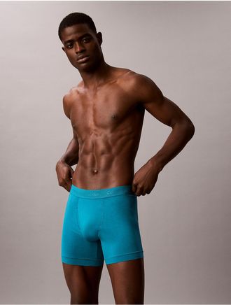 Calvin Klein Mens Naturals Flex Boxer Brief - Blue - XL