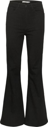 Gestuz Zwarte Flared High Waist Jeans - Dames - Flared Jeans - Zwart - W28 L32 - Jeans