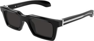 Alexander McQueen Zwart/Grijs Zonnebril Am 0506S - Heren - Zonnebrillen - Zwart - 50 MM - Accessoires