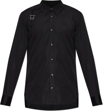 Alexander McQueen Overhemden, Heren, Zwart, 2Xl, Katoen, Shirt met applicatie